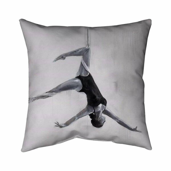 Fondo 26 x 26 in. Dancer on Aerial Silks-Double Sided Print Indoor Pillow FO2795852